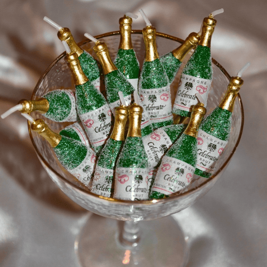 mini FIZZY CHAMPAGNE CANDLES - SET OF 12