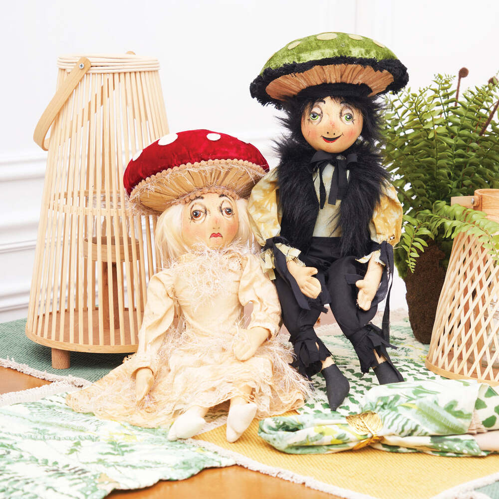 Myra Mushroom Gathered Traditions Art Doll by Joe Spencer Quirks!