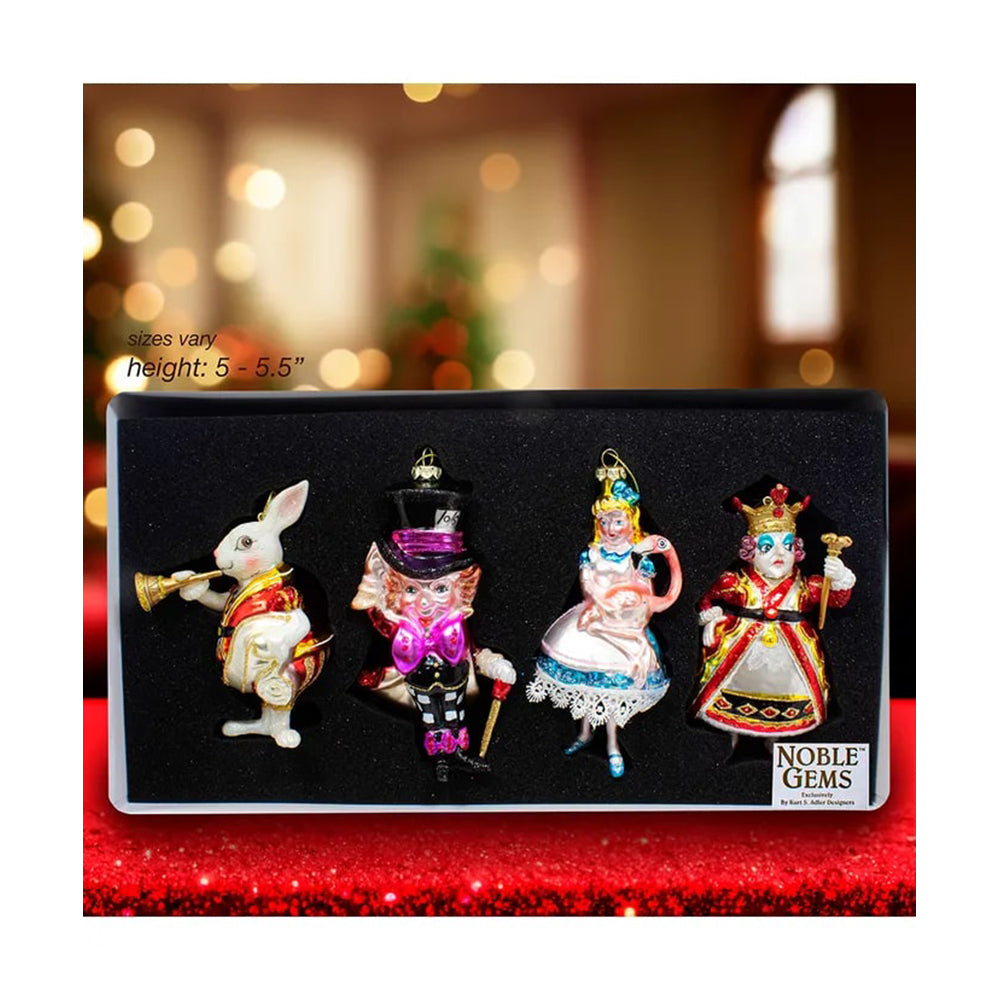 Noble Gems™ Glass Wonderland Ornament Set, 4-Piece Box by Kurt Adler Quirks!