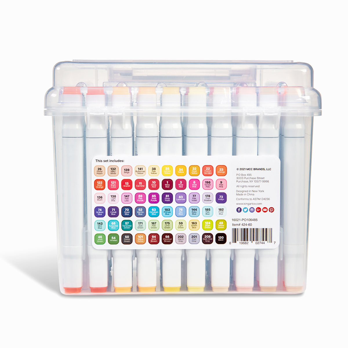 Double-Ended Alcohol Markers - 60 Colors