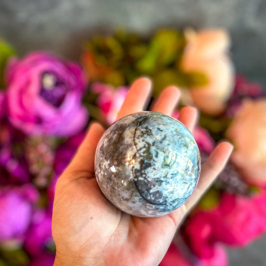 Ocean Jasper Spheres, Ethically Sourced Crystals Mandala Gems