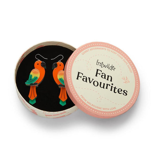 Pancha's Parrots Drop Earrings by Erstwilder Quirks!
