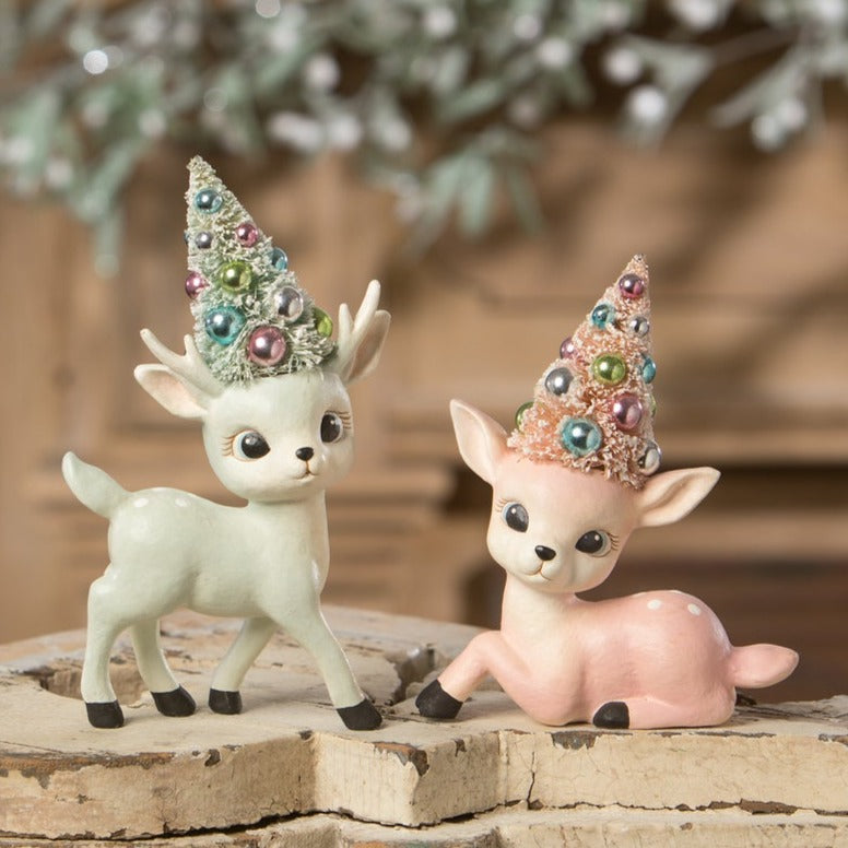 Pink Reindeer with Tree by Bethany Lowe Designs Quirks!