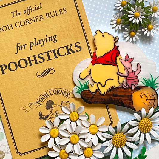 "Pooh and Piglet" Brooch by Lipstick & Chrome Quirks!