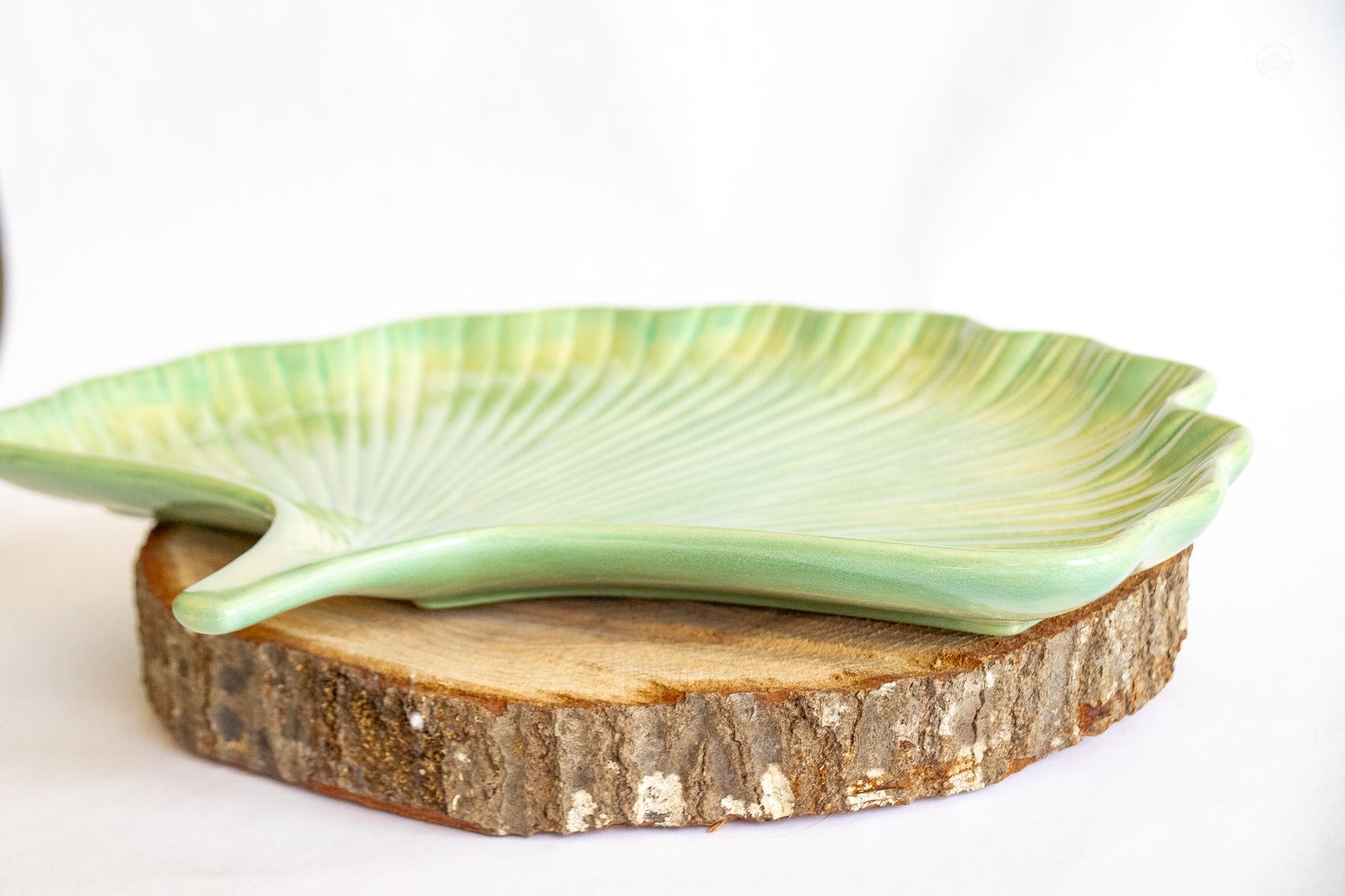 Ceramic Ginkgo Leaf Tray - Prodigal Pottery prodigalpottery