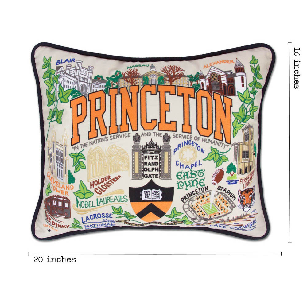 Princeton University Collegiate Embroidered Pillow by CatStudio Quirks!