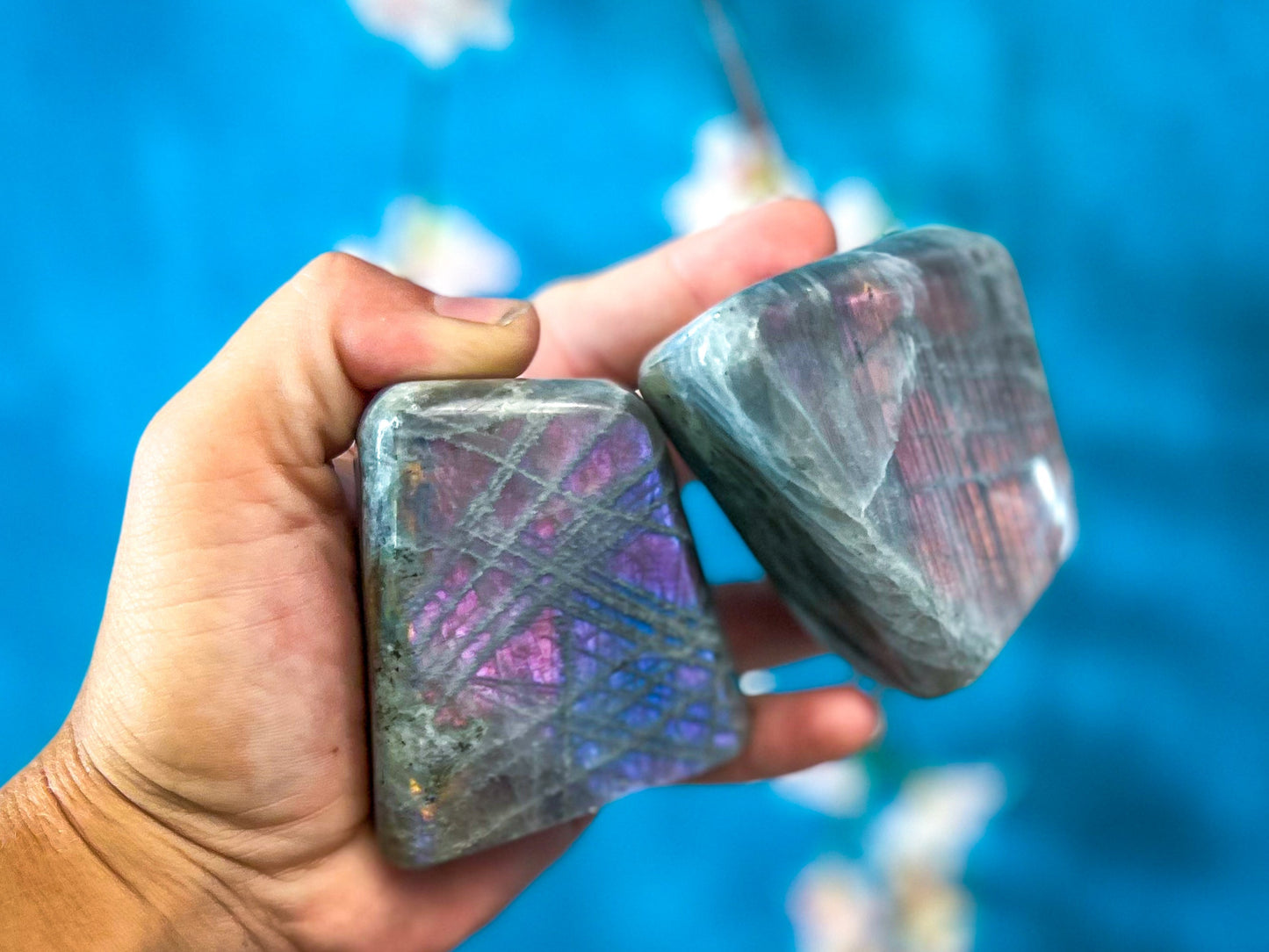 Purple Labradorite Crystal Freeform, Rainbow Labradorite, White Labradorite