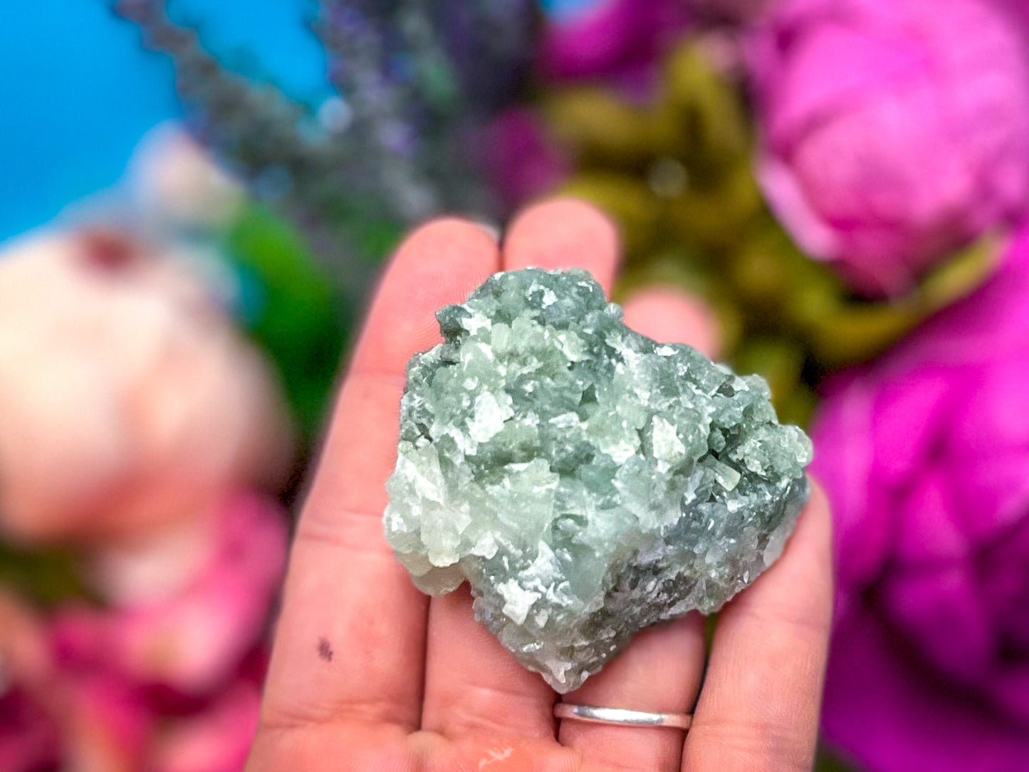 Raw Dark Green Prehnite Specimens