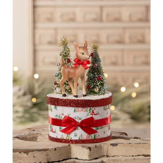 Retro Rudy Reindeer on Box by Bethany Lowe Designs