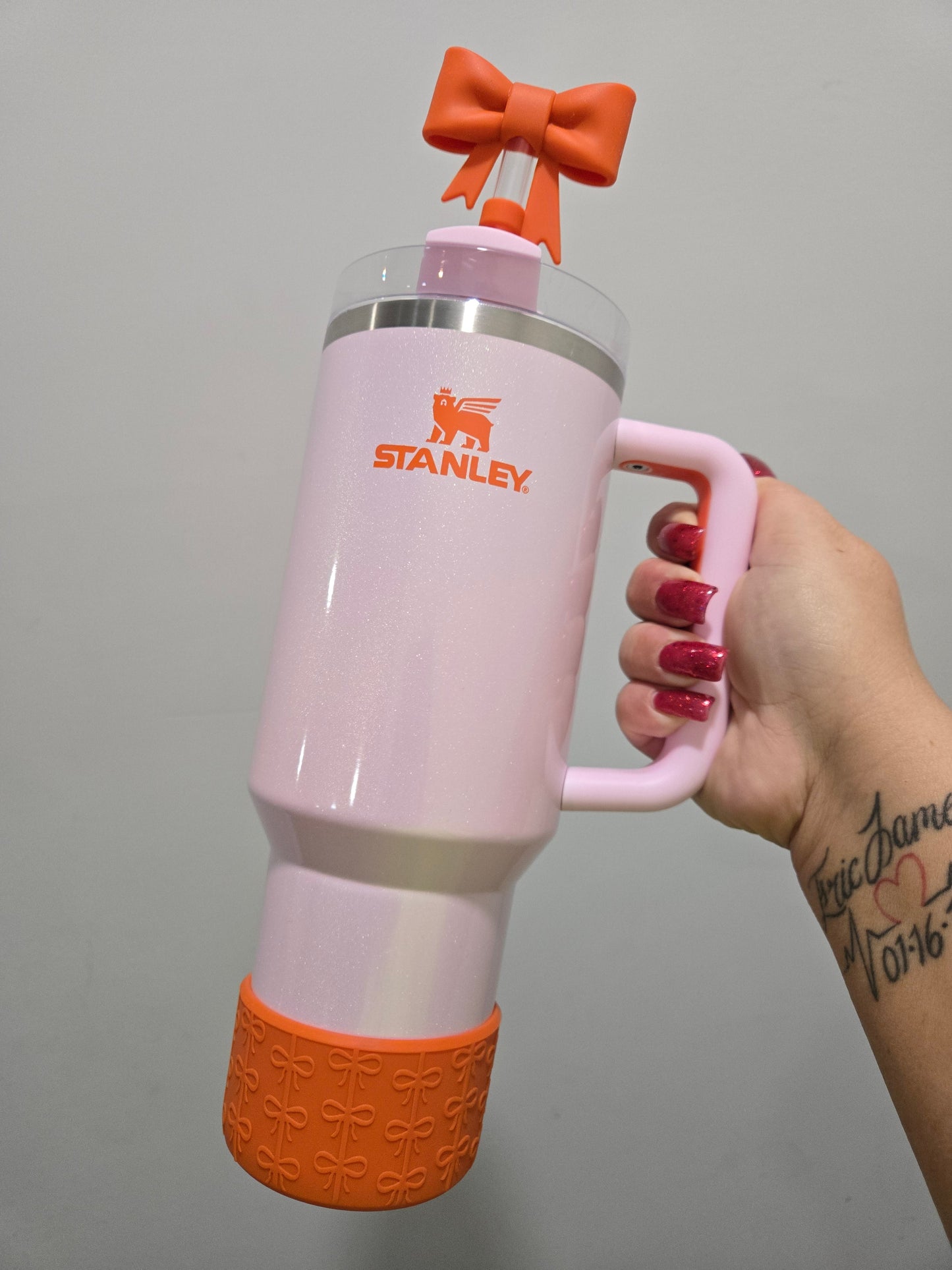 RosePetalShimmer Logo Coquette Silicone Boot Bumper sleeve