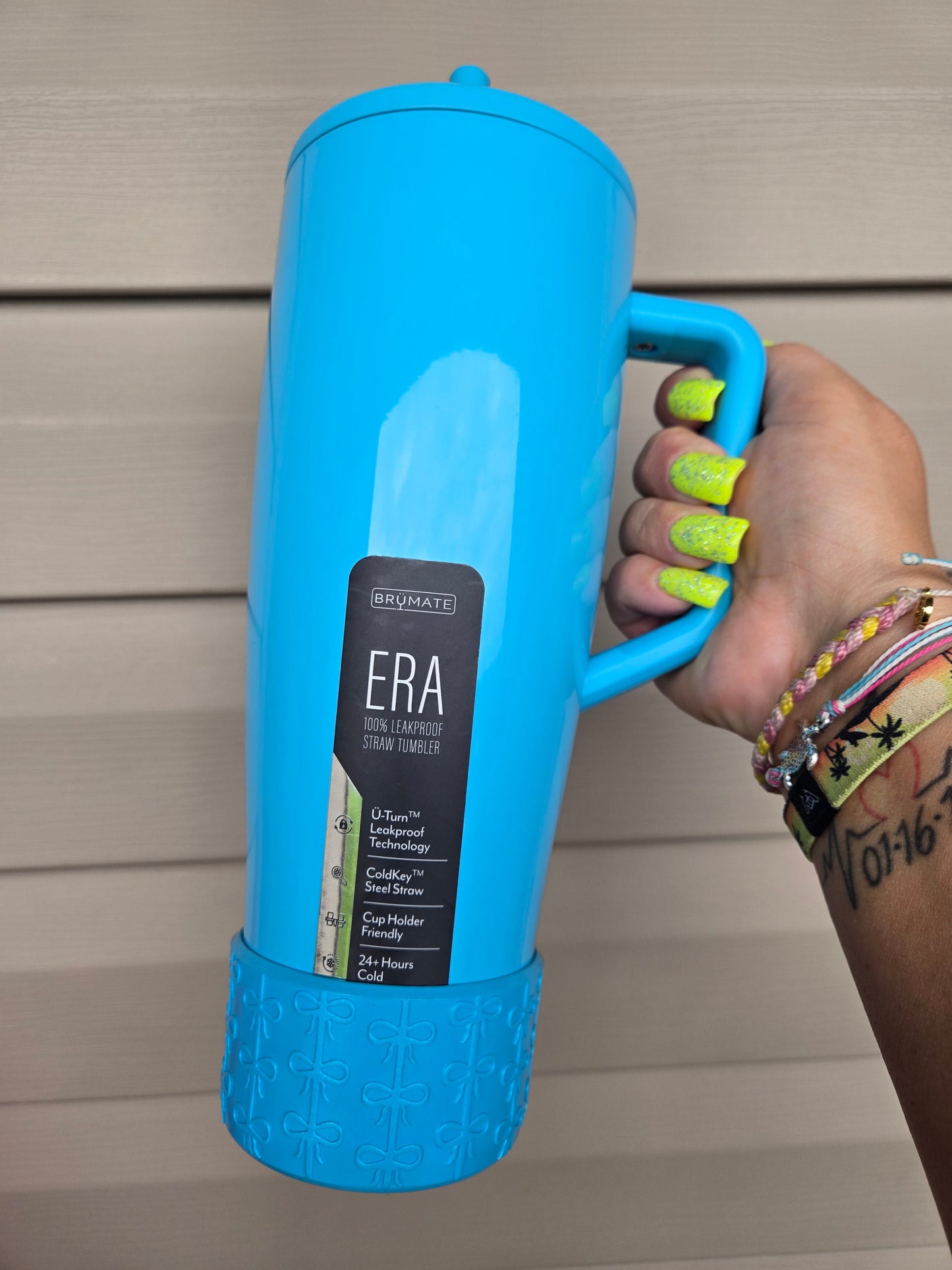 Electric Blue Coquette Boot Bumper Sleeve for Tumblers