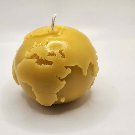 Earth Globe Beeswax Candle – 6.9 oz SAVAGE BEE-CHES®