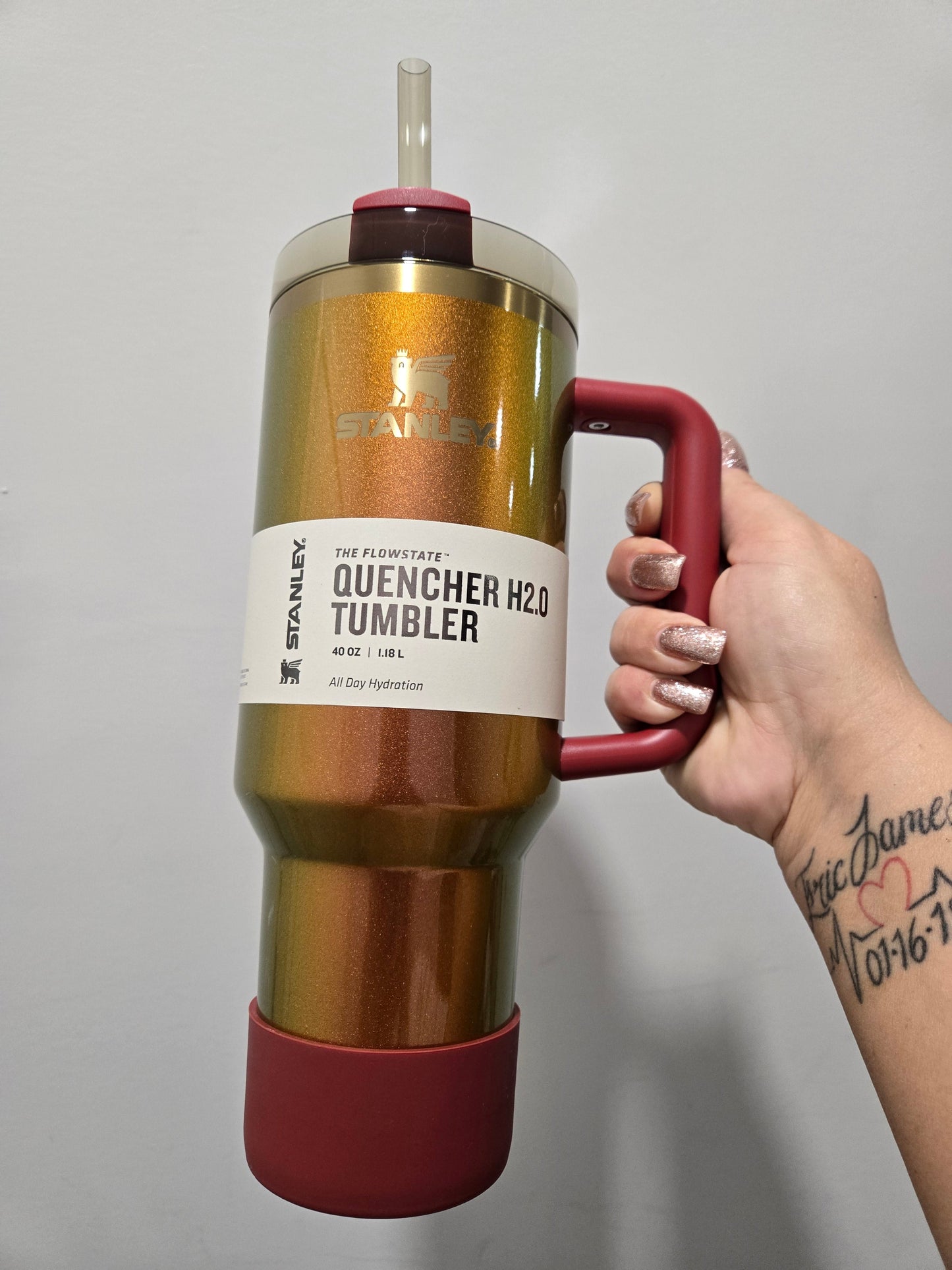 Maroon Silicone boot bumper for tumbler