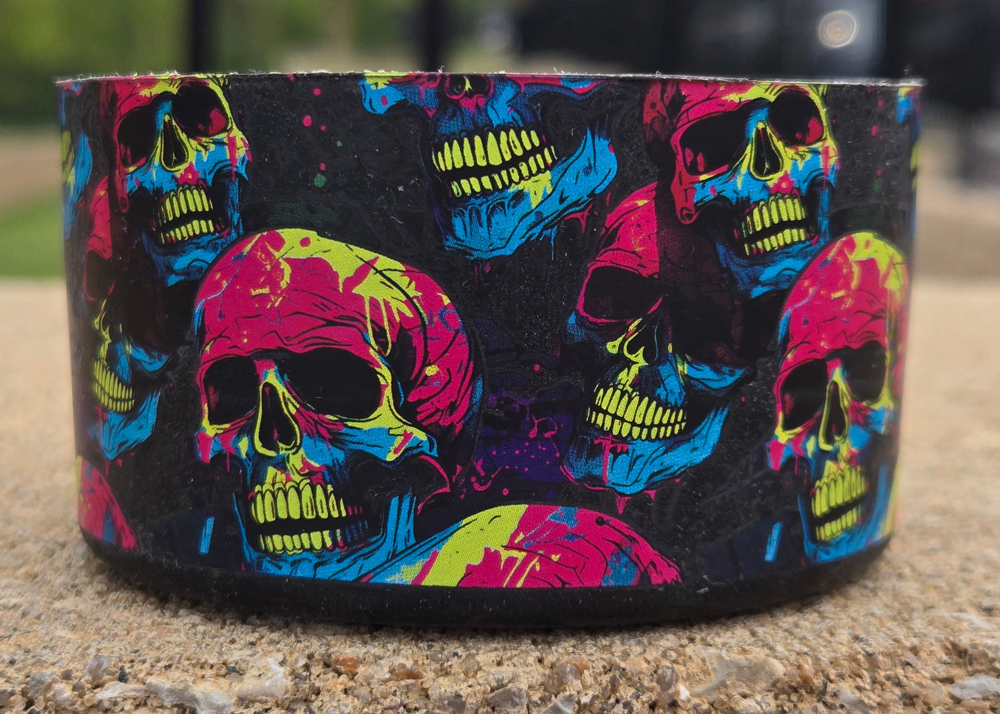 Smirkin' Skull Silicone Boot Bumper Sleeve for tumblers