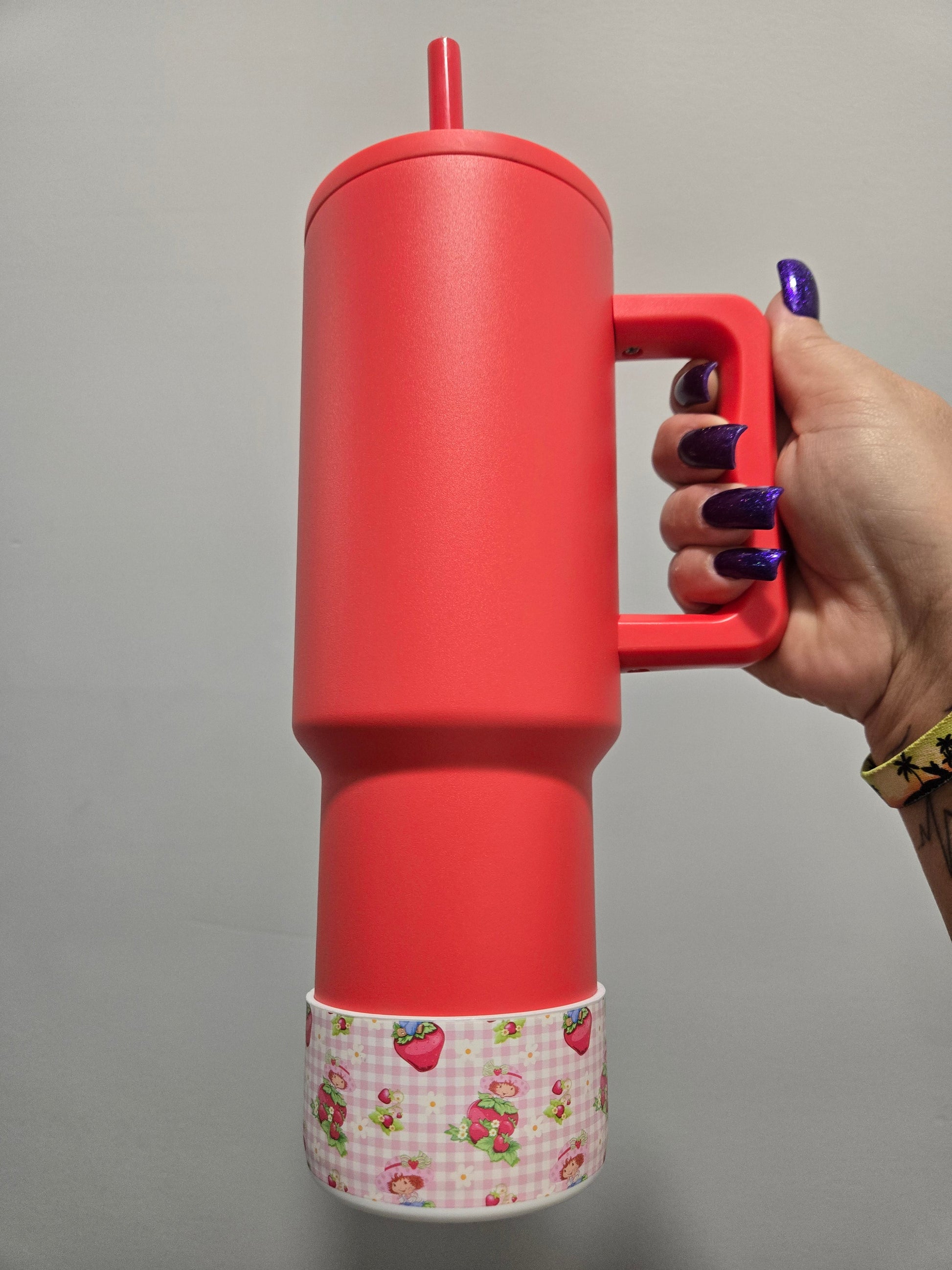 Plaid Strawberry Girl Silicone Boot Bumper Sleeve for Tumblers THE SALTY CHIC