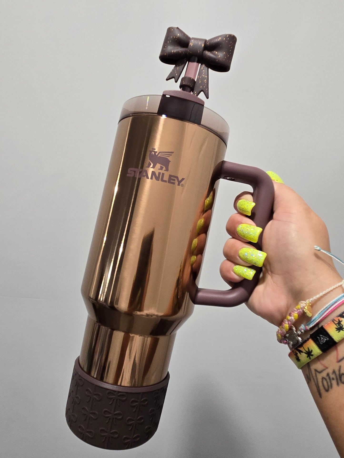 Brown Coquette Silicone Boot Bumper Sleeve for Tumblers