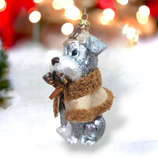 Schnauzer Detective Ornament by December Diamonds Quirks!