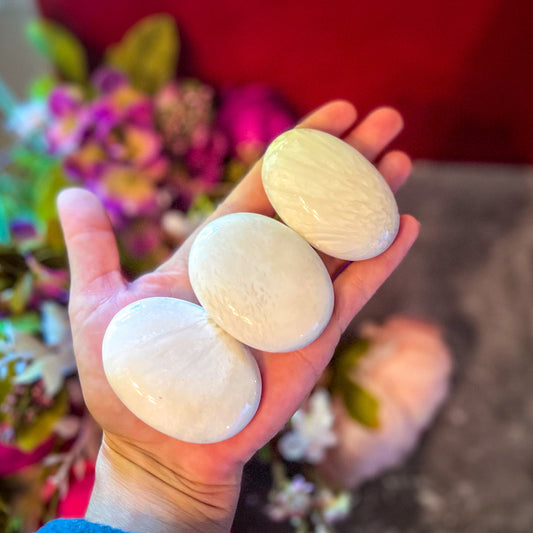 Scolecite Palmstones, Polished Scolecite