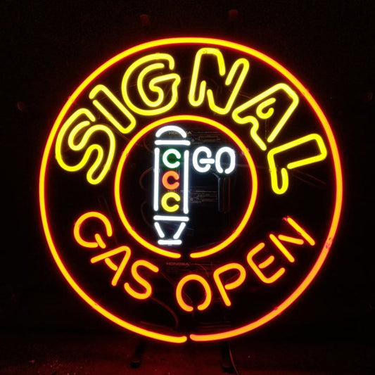 Signal Gas Open Neon Signs Light Neon Signs Land