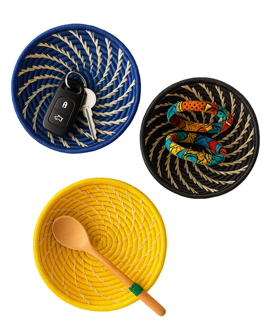 Small Woven Raffia African Baskets {Multiple Colors} Reflektion Design