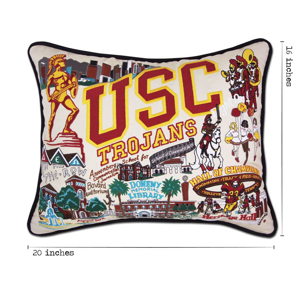 Southern California, University of (USC) Collegiate Embroidered Pillow by CatStudio Quirks!