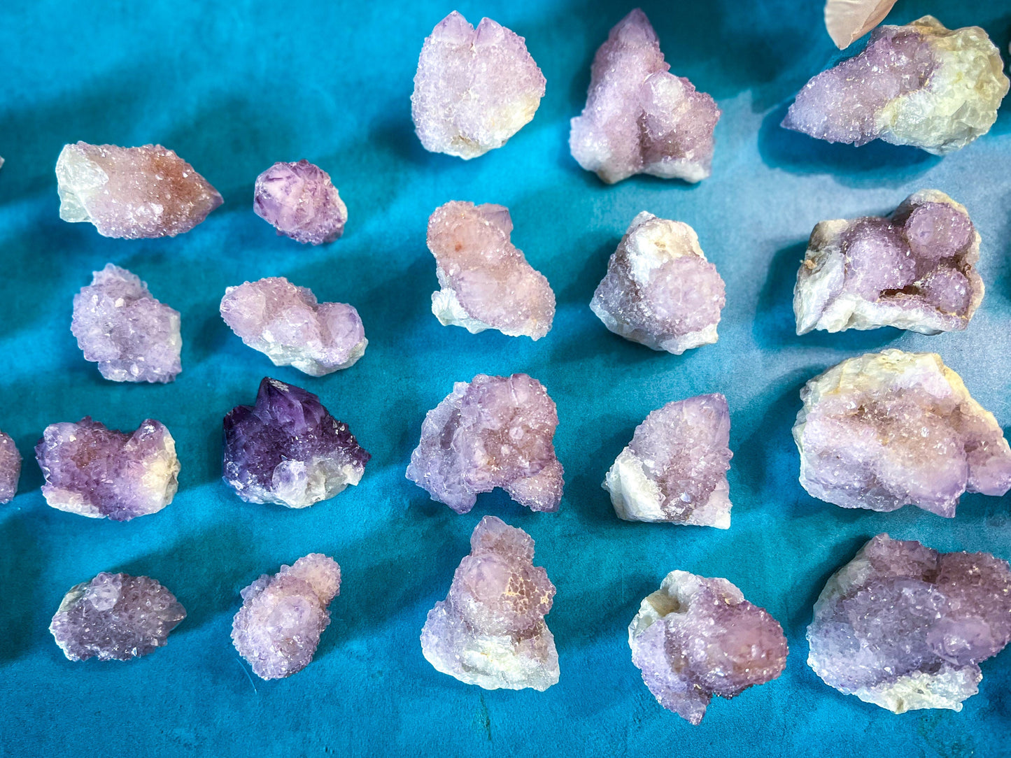 Ethically Sourced Spirit Amethyst Quartz Clusters, Cactus Quartz