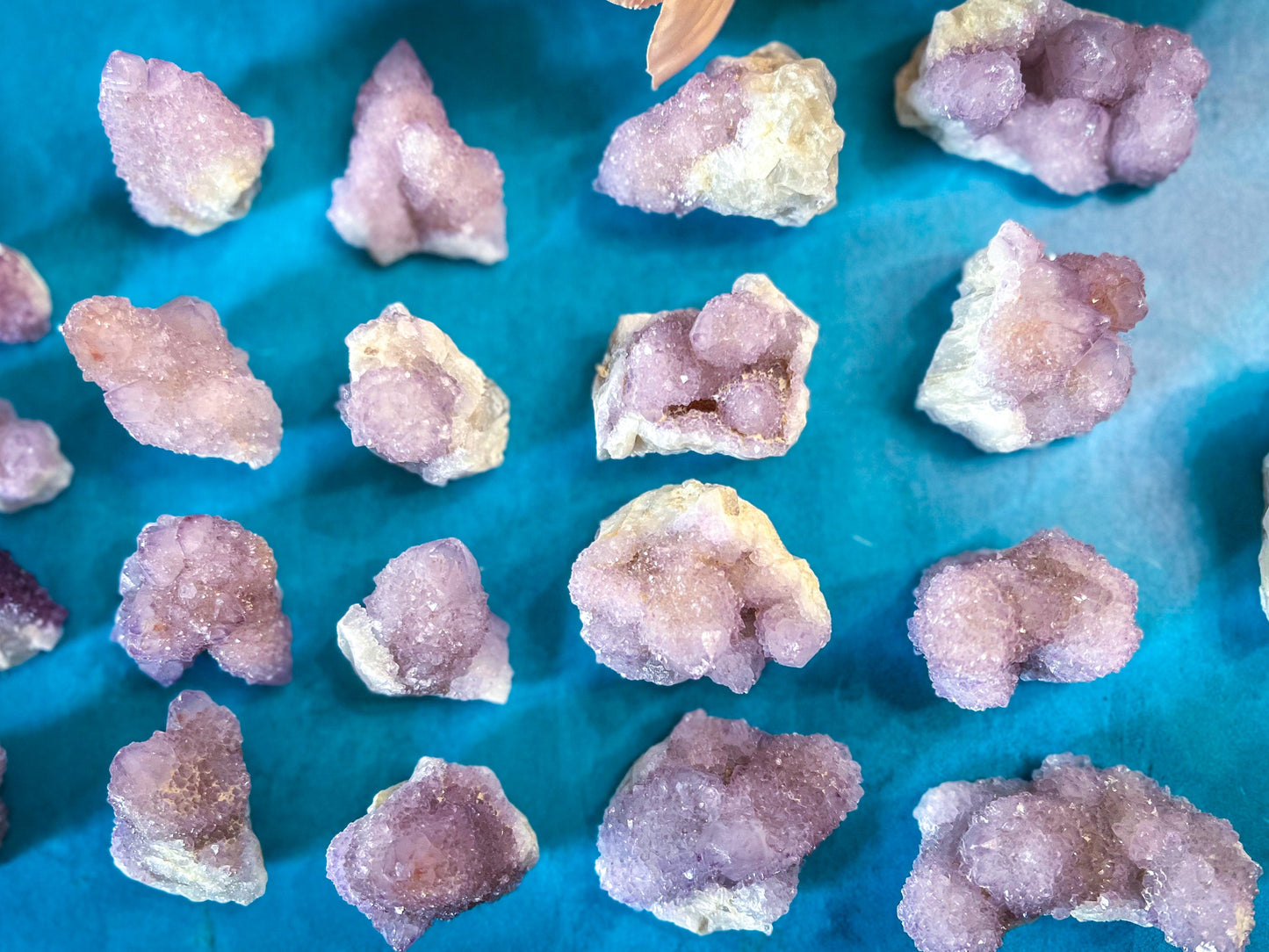 Ethically Sourced Spirit Amethyst Quartz Clusters, Cactus Quartz