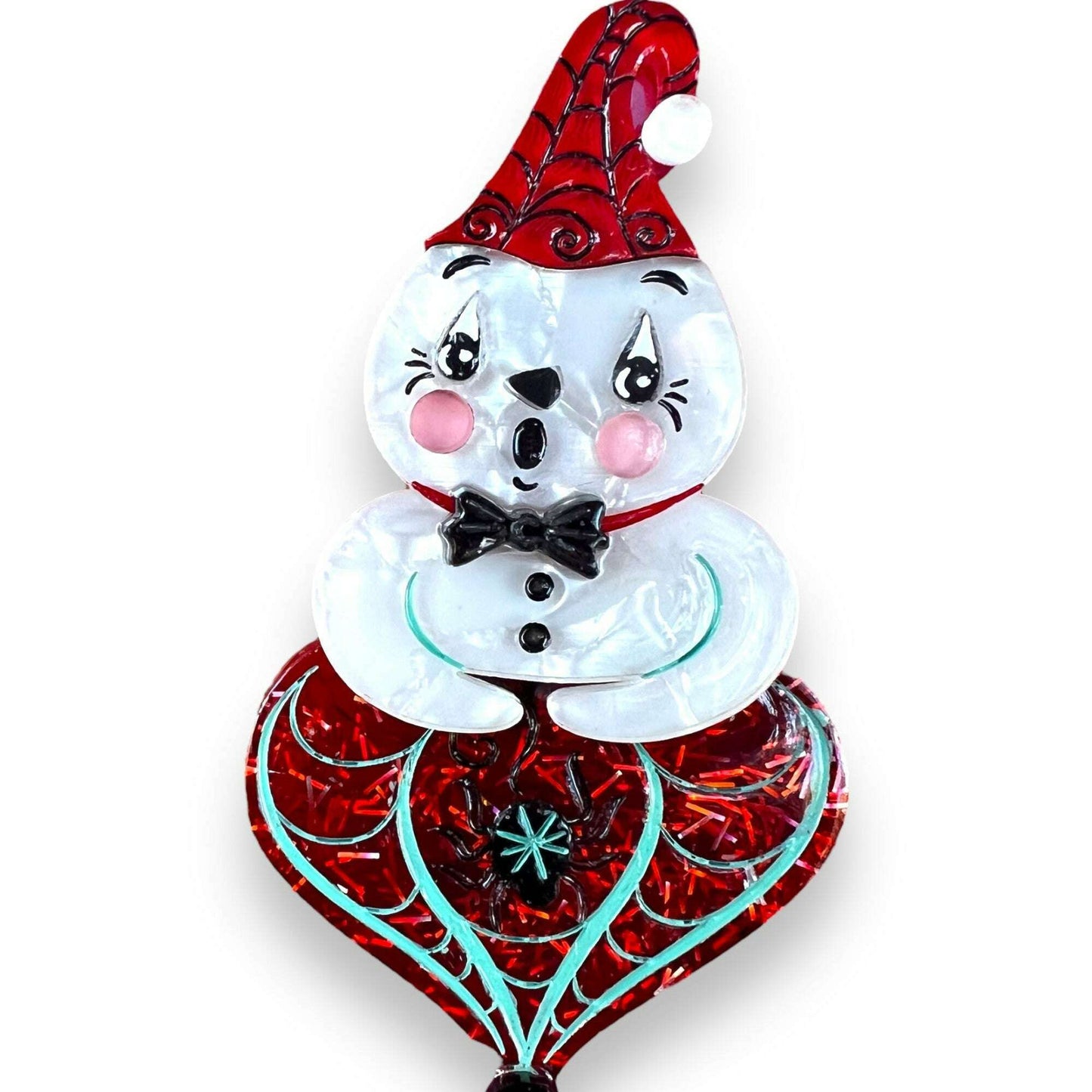 Spooky Ghostie Spookmas Brooch by Lipstick & Chrome x Johanna Parker