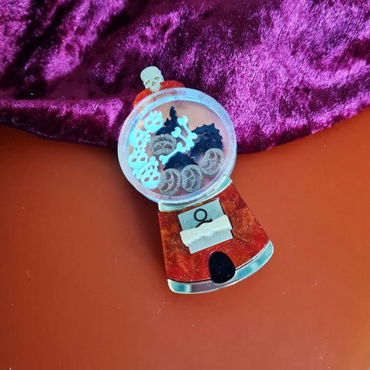 Spooky Sweet Gumball Machine Brooch by Cherryloco Jewellery Quirks!