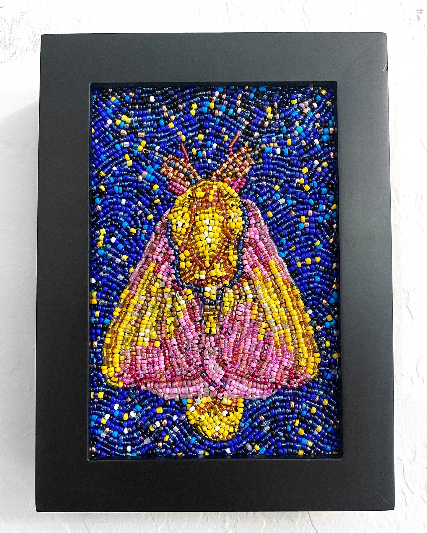 Strawberry Moth ( Fully Beaded Artwork ) Heather Freitas