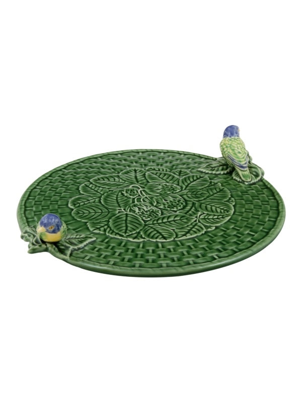 STRAWBERRY CHEESE PLATE WITH BLUE BIRDS