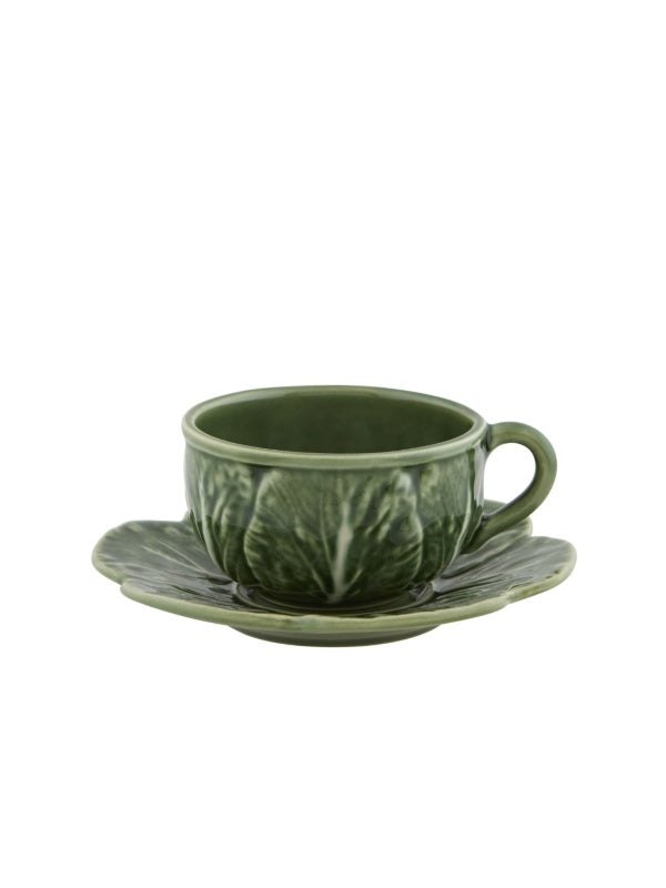 TEA CUP AND SAUCER in CABBAGE design