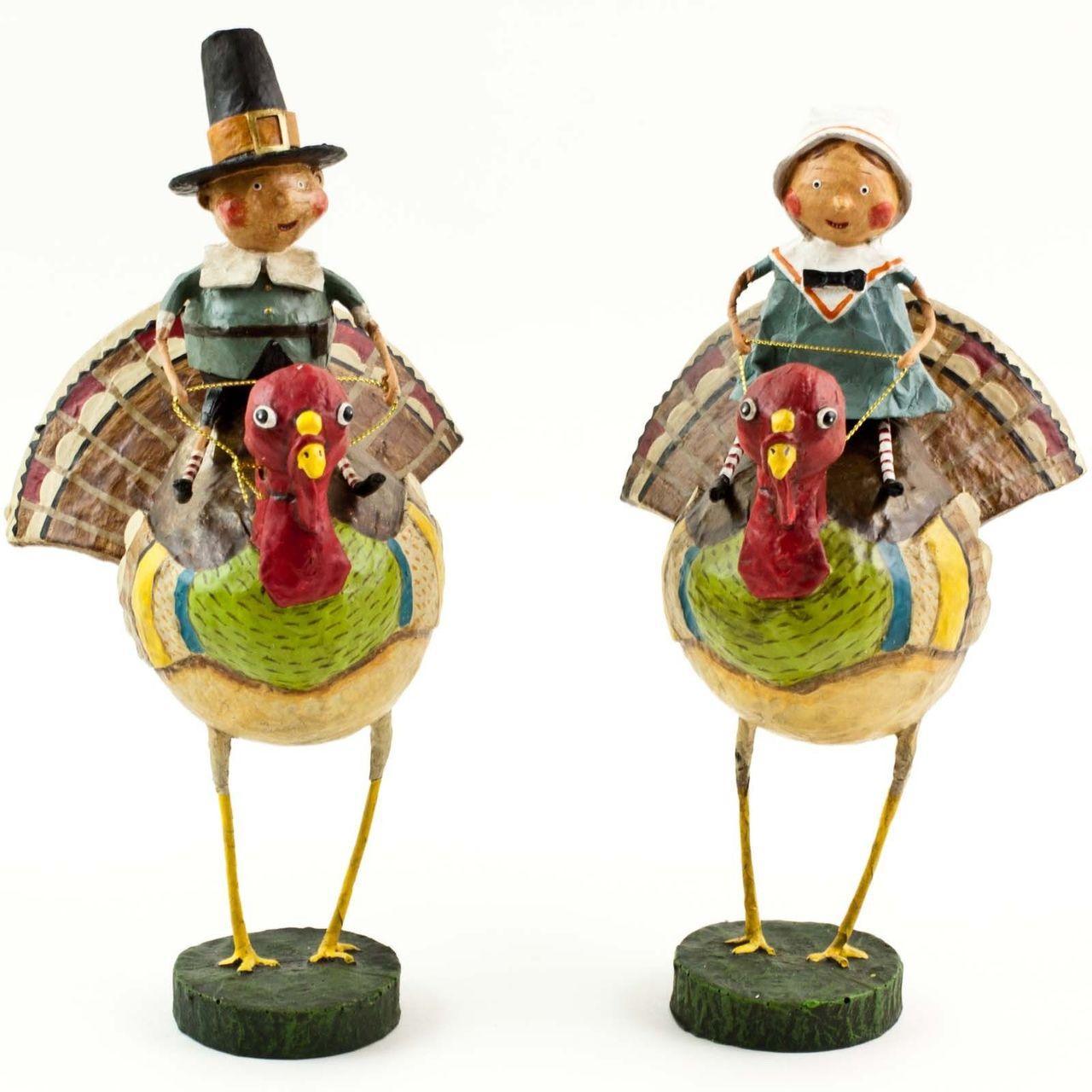Tom & Goodie on Gobblers Lori Mitchell Collectible Figurine Set