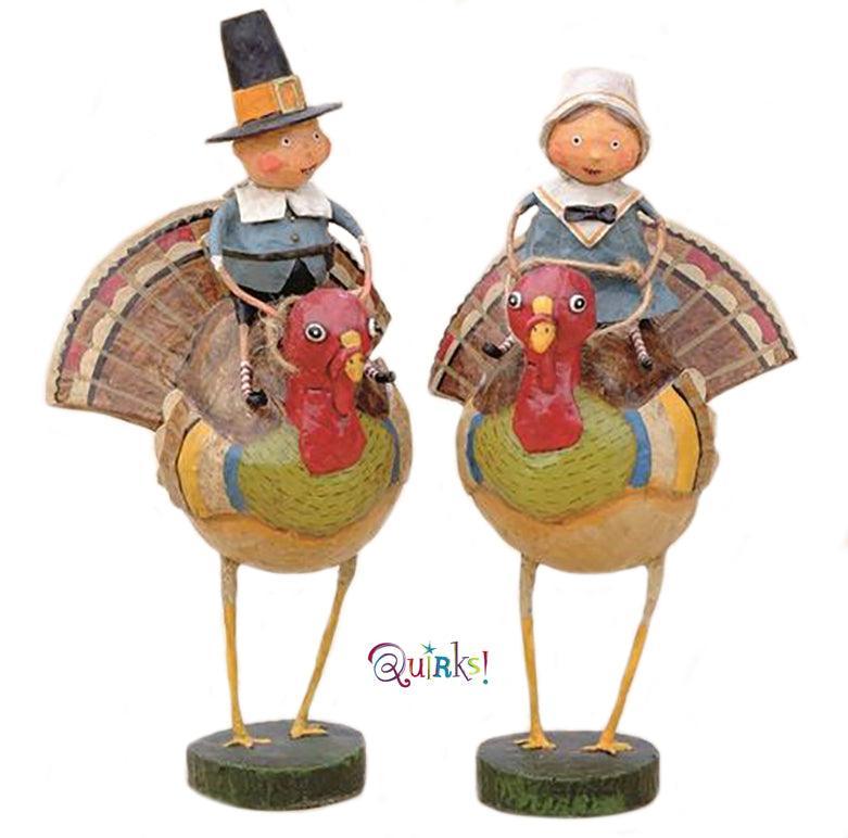 Tom & Goodie on Gobblers Lori Mitchell Collectible Figurine Set