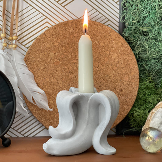 Gold Banana Candle Holder AURA 8 HOME