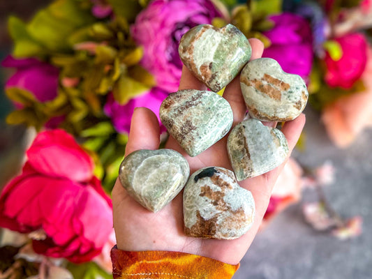 Vesuvianite and Garnet Heart, ethically sourced Mandala Gems