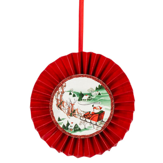 Vintage Holiday Disk Ornaments Set of 3 Quirks!