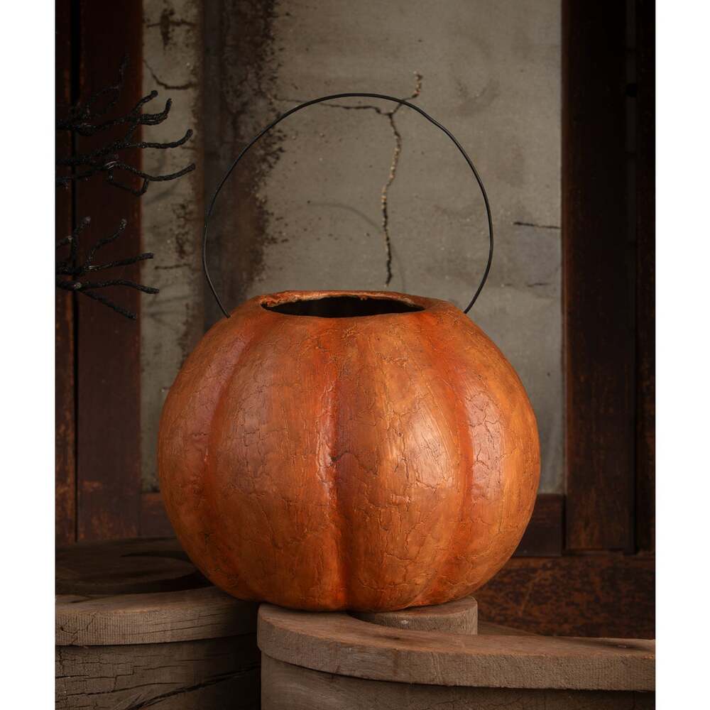 Vintage Pumpkin Bucket Large by Bethany Lowe Designs Quirks!