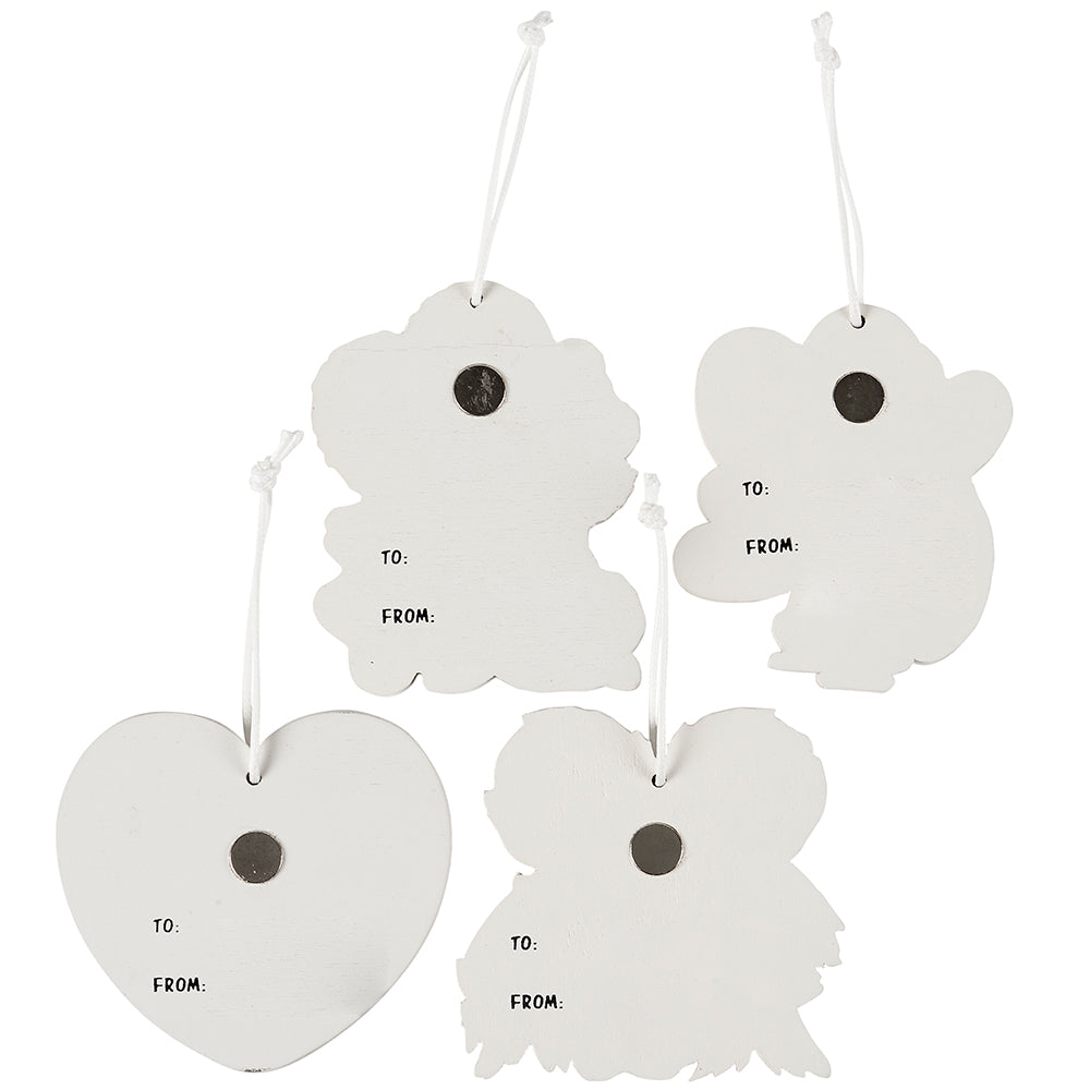 Vintage Valentine Ornament or Magnet Set of 4 Quirks!