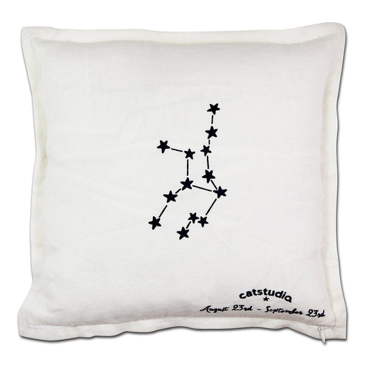 Virgo Astrology Hand-Embroidered Pillow by Cat Studio Quirks!