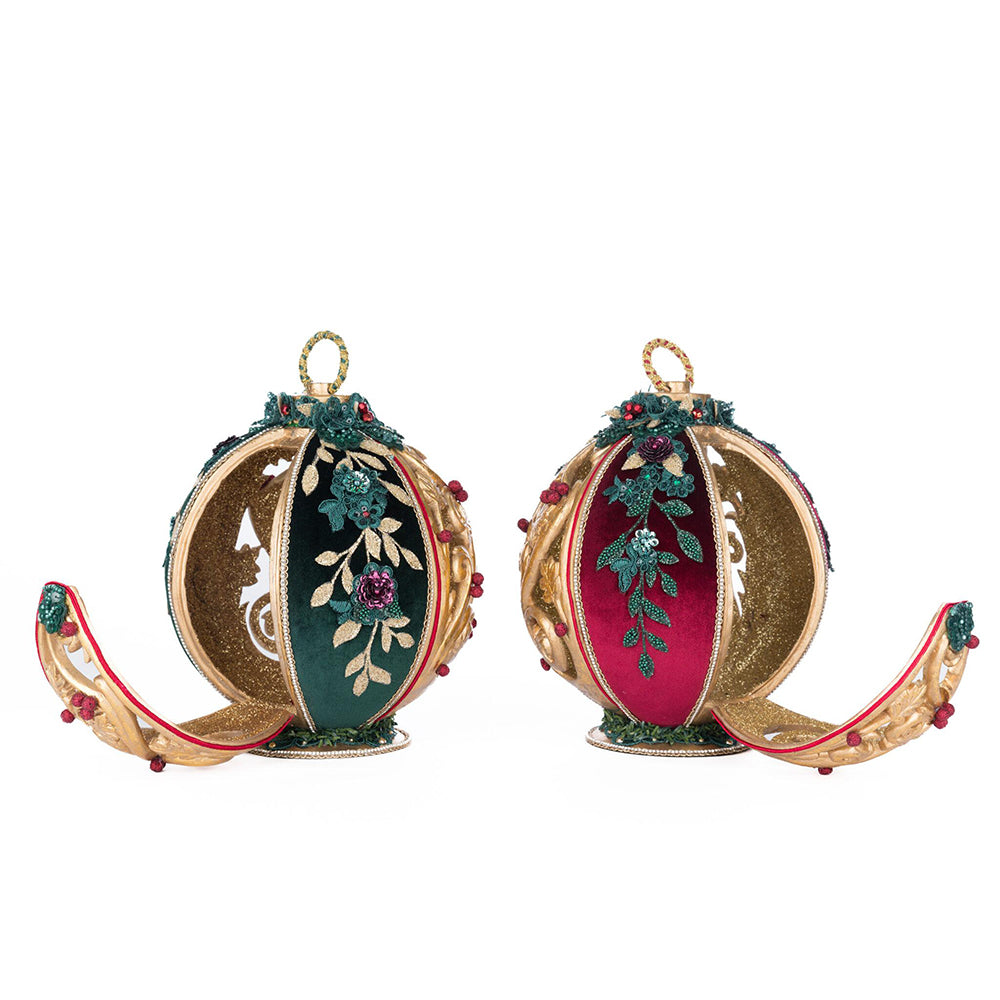 Winter Balsam and Berry Tabletop Ornaments With Tea Lights Assortment Of 2 by Katherine's Collection Quirks!