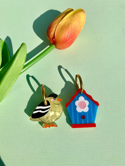 Tweet Retreat Acrylic Birdhouse Earrings Quirks!