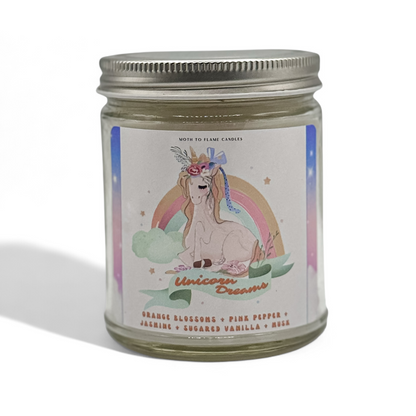 Unicorn Dreams – 7 oz Candle Moth to Flame Candles