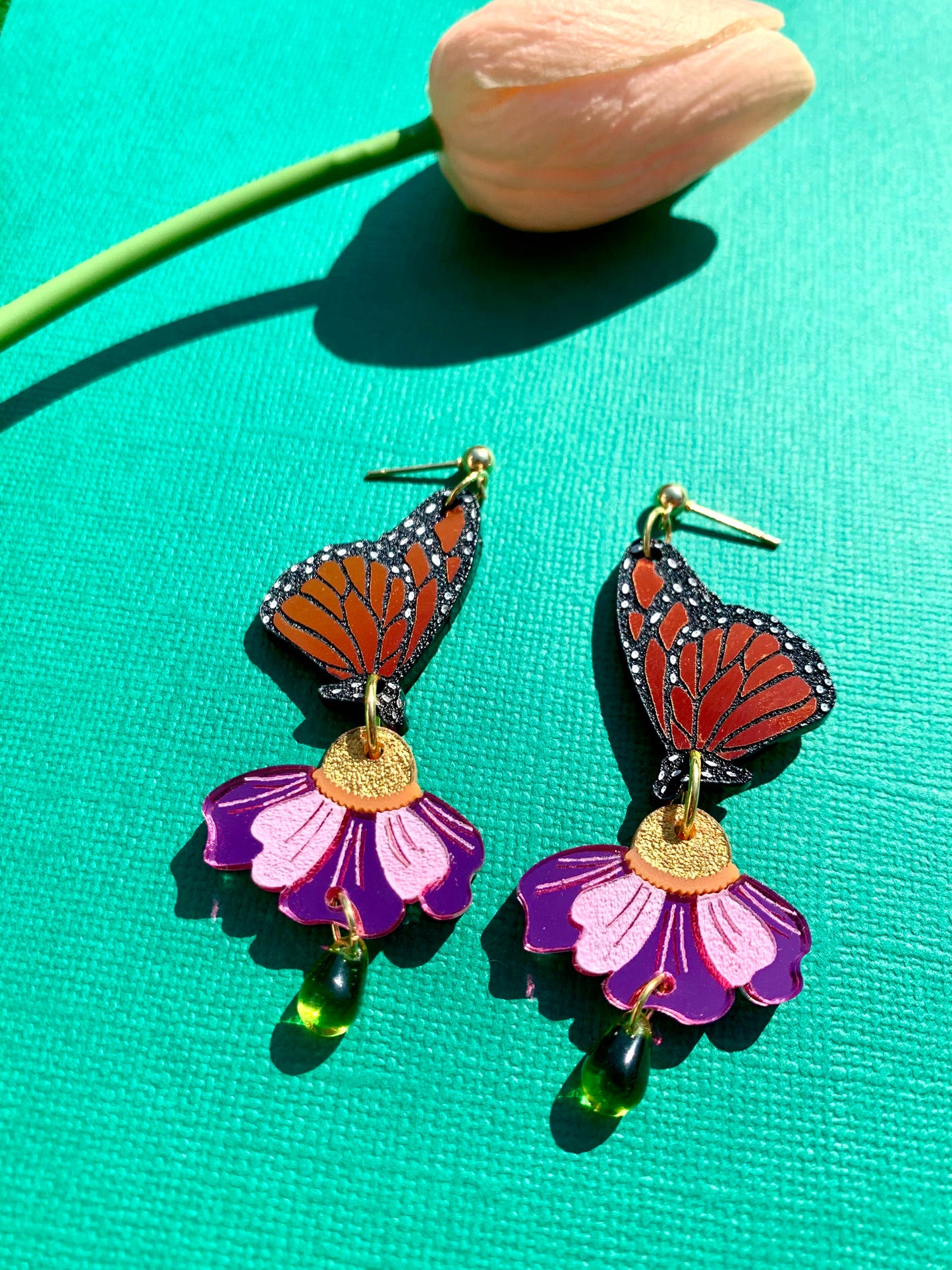 Polly Pollinator Acrylic Statement Earrings Quirks!