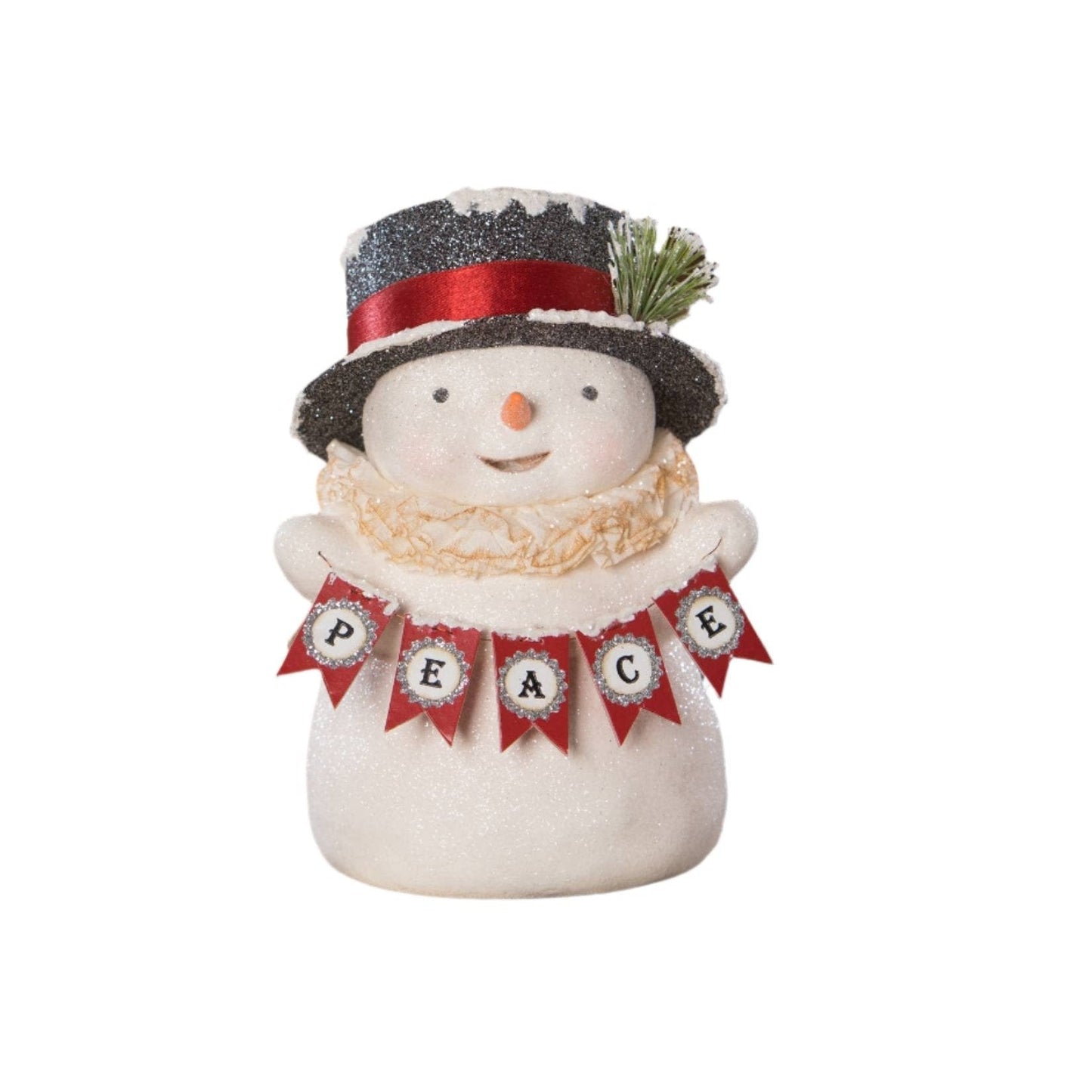Peace Snowman with Top Hat by Bethany Lowe Quirks!
