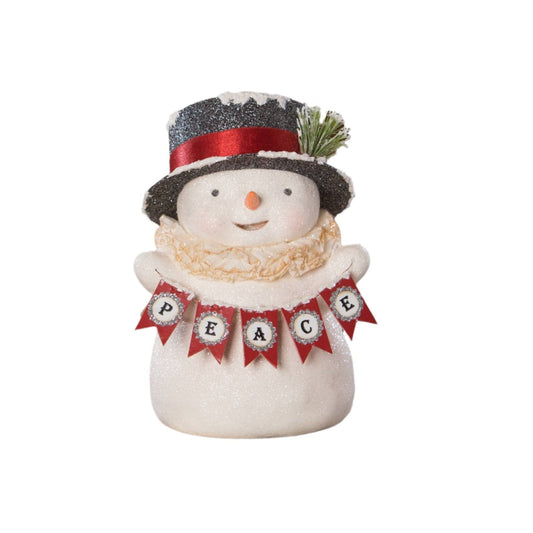 Peace Snowman with Top Hat by Bethany Lowe Quirks!