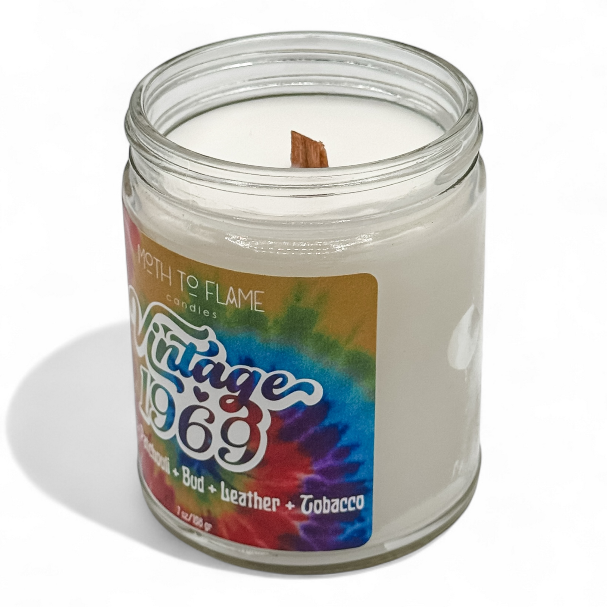 Vintage 1969 – 7 oz / 12 oz Candle Moth to Flame Candles
