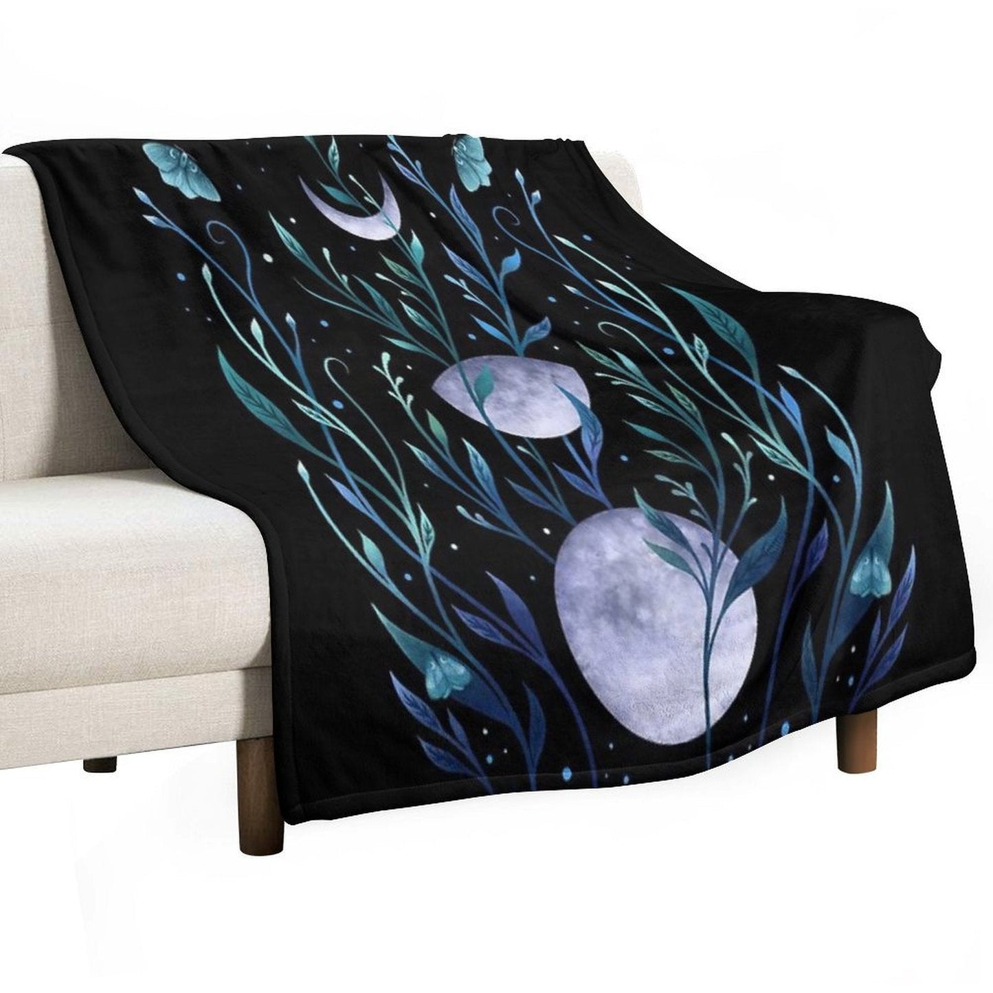 Phase & Grow - Teal Throw Blanket