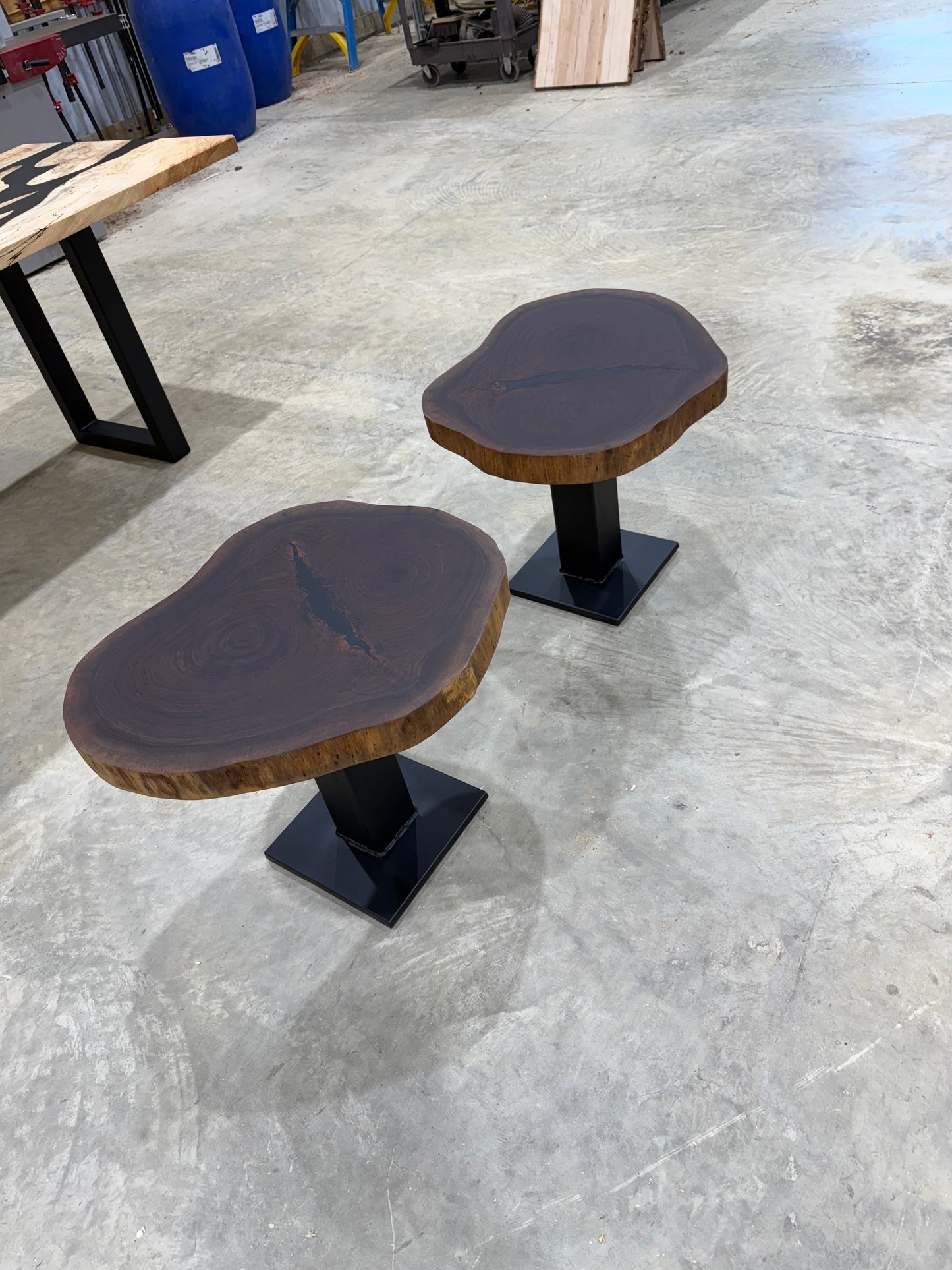 Walnut Cookie Side Tables
