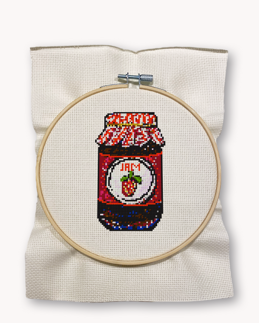 Strawberry Jam Cross Stitch Kit ( LG 5 inch )